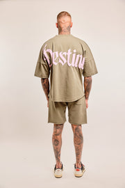 Oversized T-shirt DESTINO khaki