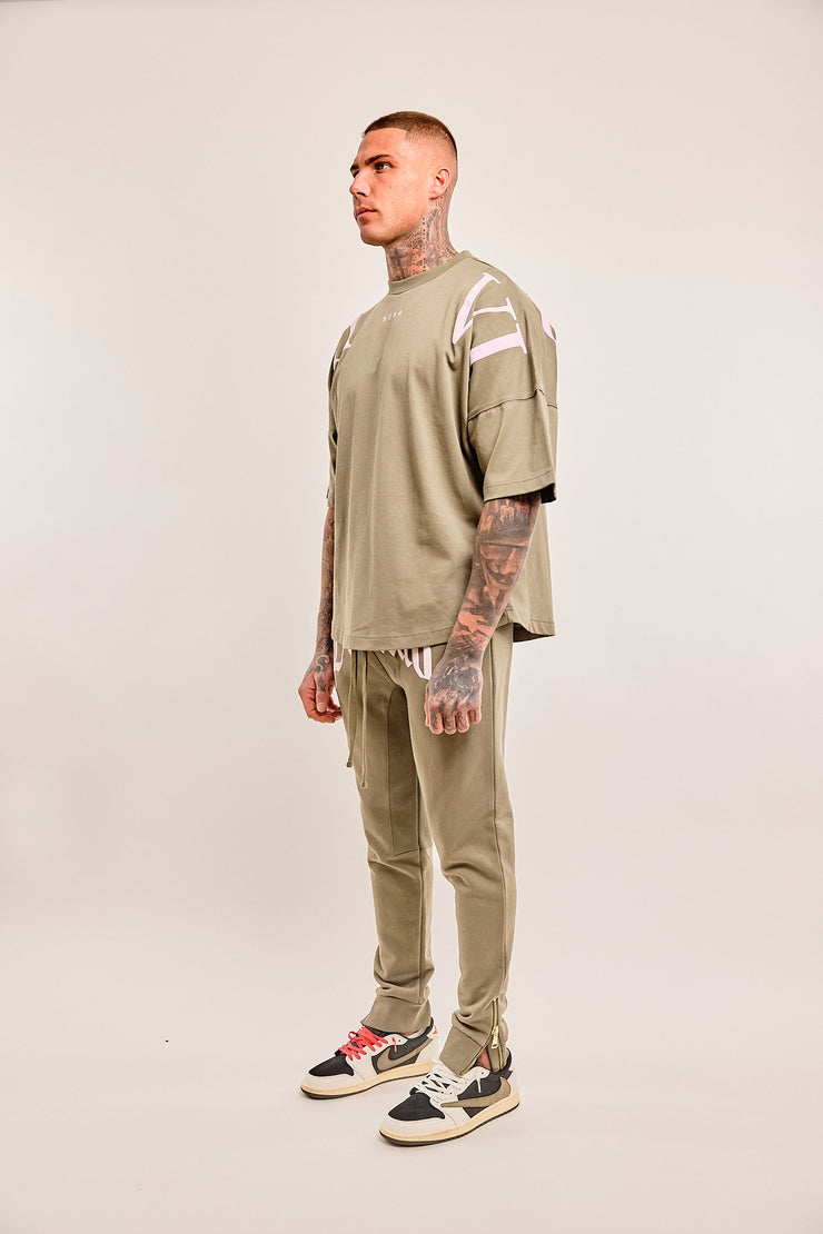 Oversized T-shirt DESTINO khaki