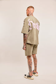 Oversized T-shirt DESTINO khaki