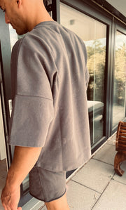 Limited Unisex Oversized Sweat/Shirt Destroyed bonded /ash 350 gsm
