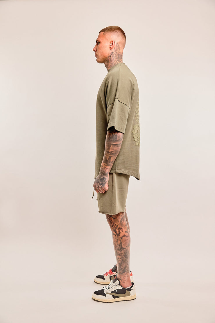 Oversized T-shirt Madonna puff khaki