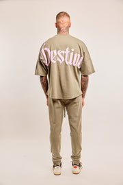 Oversized T-shirt DESTINO khaki