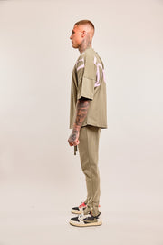 Oversized T-shirt DESTINO khaki