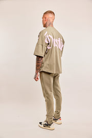 Oversized T-shirt DESTINO khaki