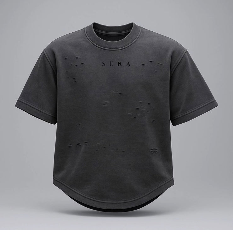 Limited Unisex Oversized Sweat/Shirt Destroyed bonded /ash 350 gsm