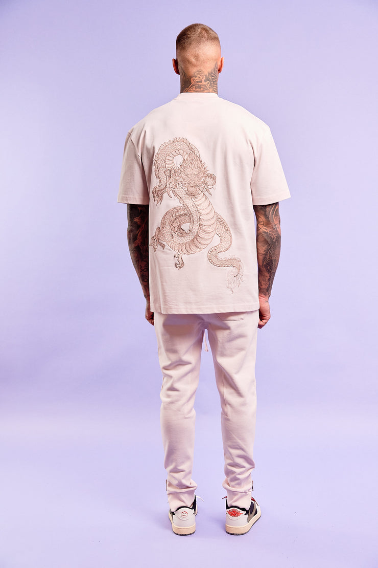 Regular Fit Dragon T-Shirt peach