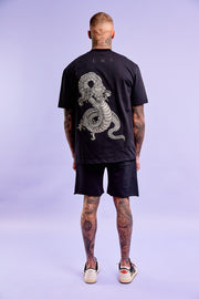 Regular Fit Dragon T-Shirt black